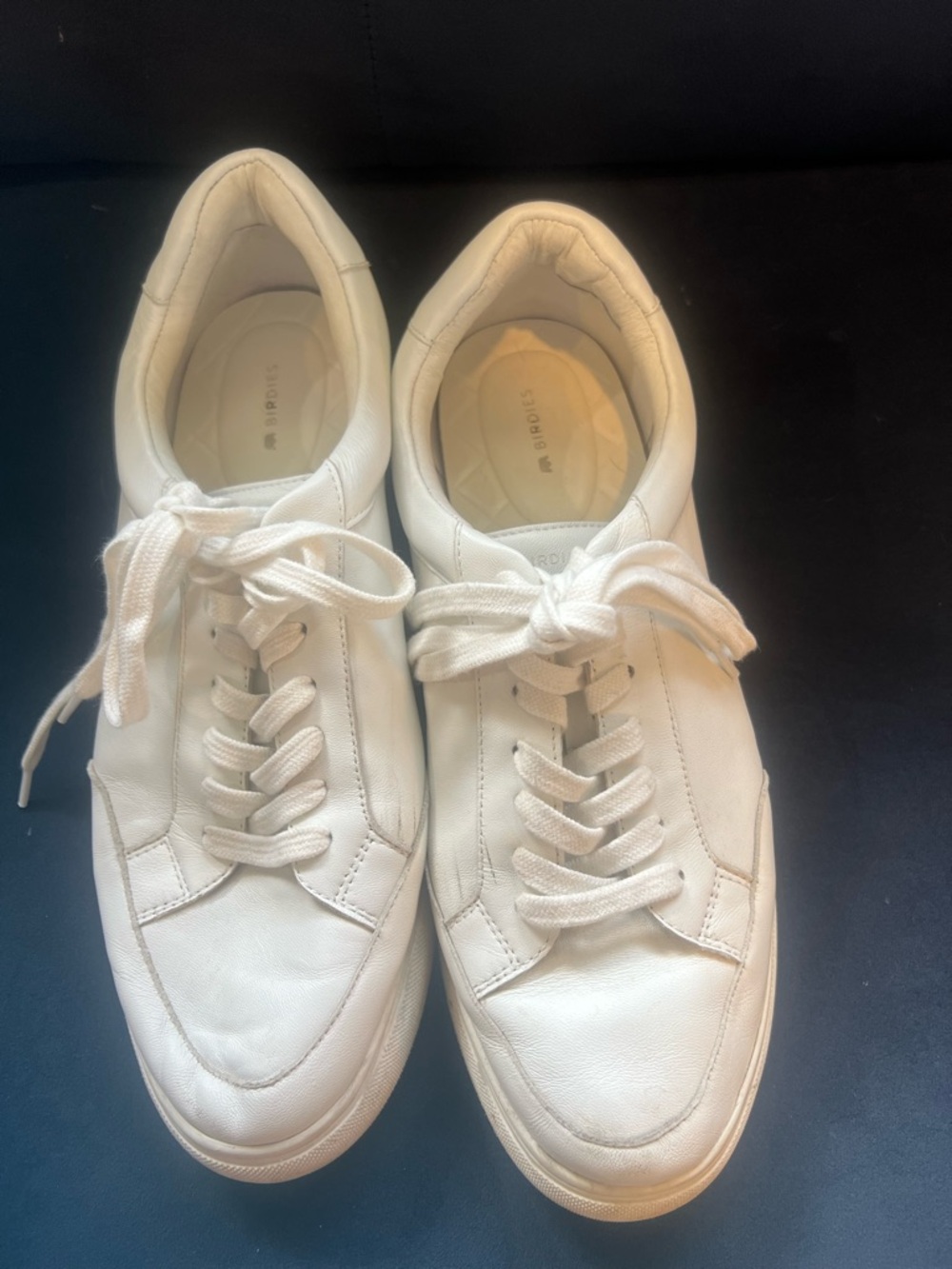 Women Birdies Cardinal Classic White Leather Sneakers